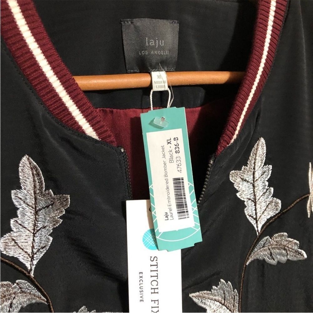 Laju Laurel stitch fix bomber jacket NWT Sz XL - Picture 2 of 7